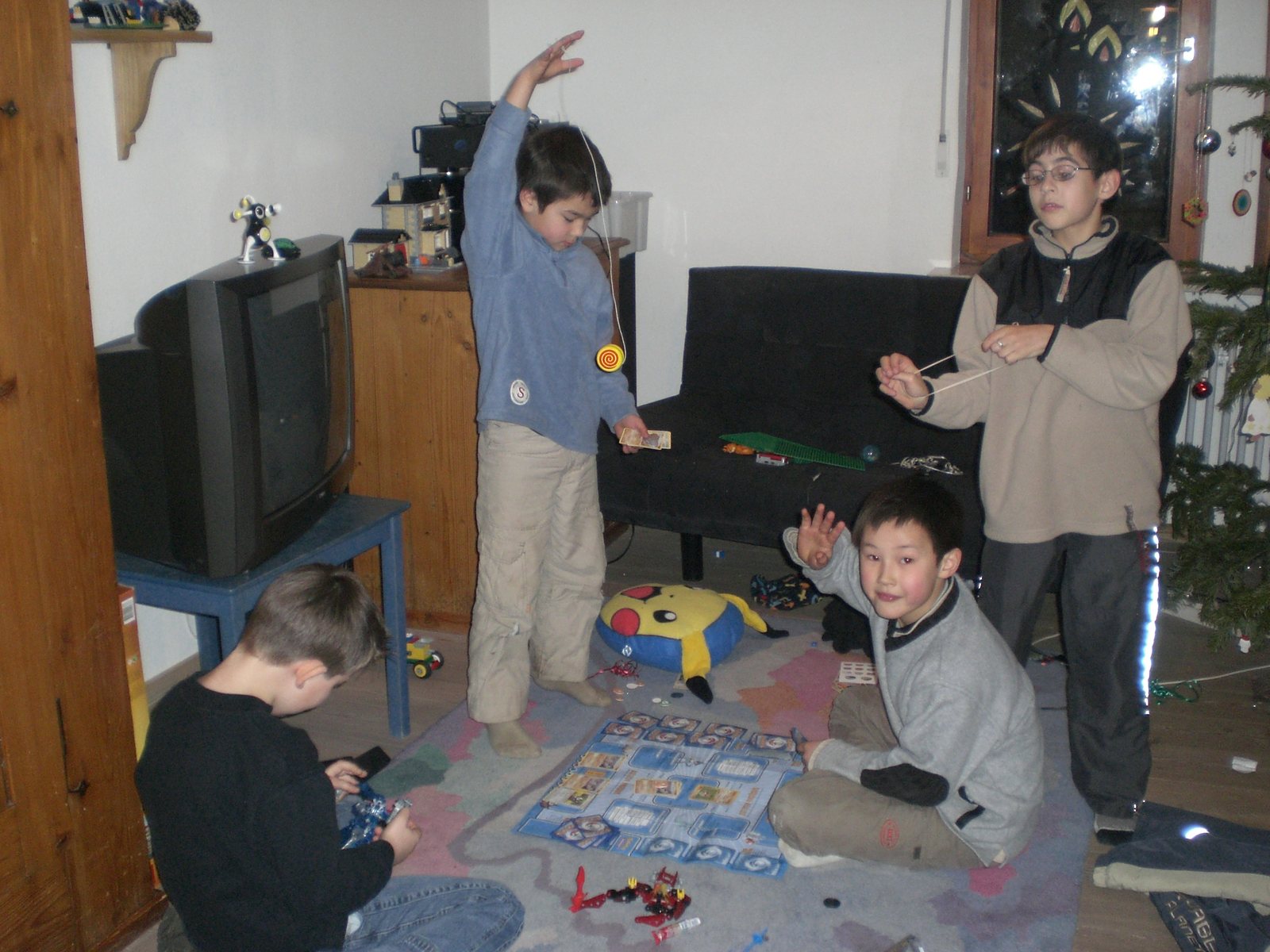 Playing indoors with friends